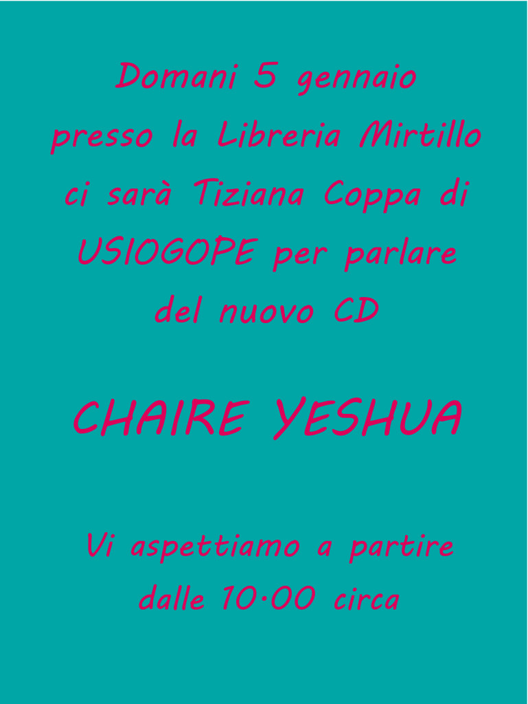 chaire yeshua promo